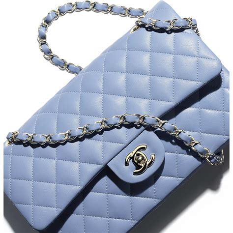 chanel bag blue color.